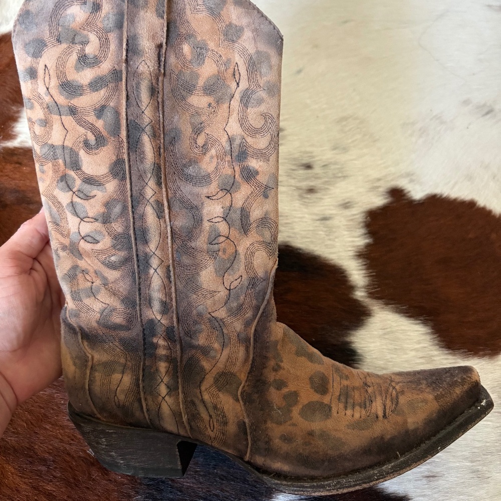 Cavenders Leopard Western Boots